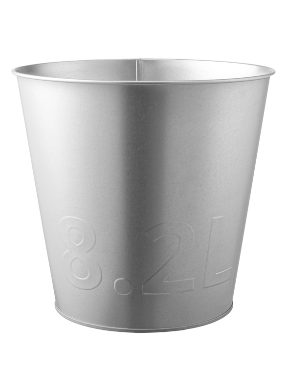 Plant pot, in/outdoor/galvanised, 24 cm