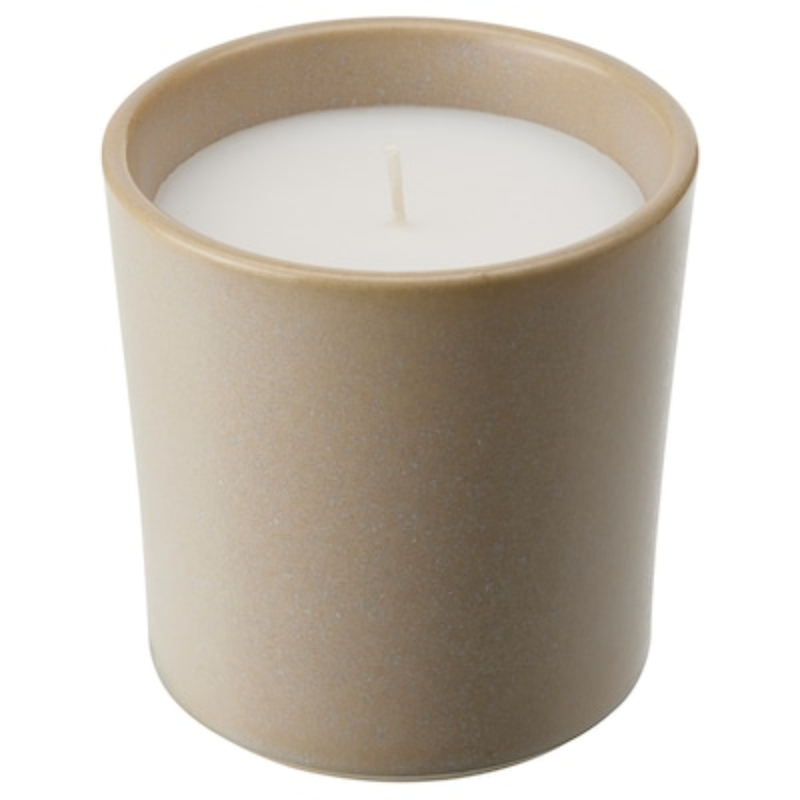 JAMLIK Scented candle in ceramic jar, 50 hr