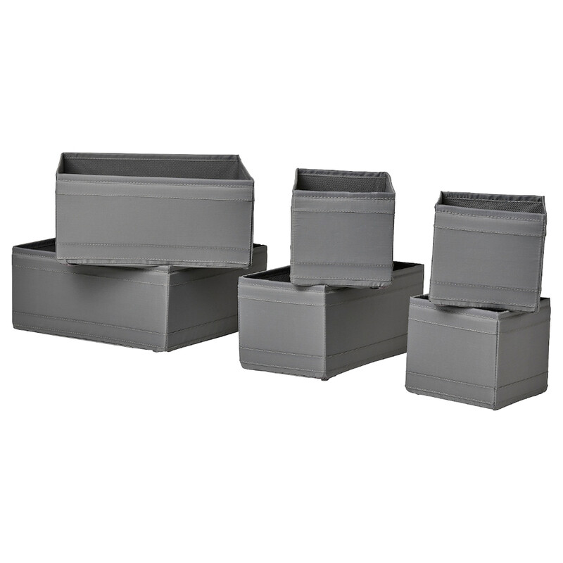 

Generic Box Made Of Polyester Of Which At Least 90% Is Recycled Set Of 6 Dark Grey