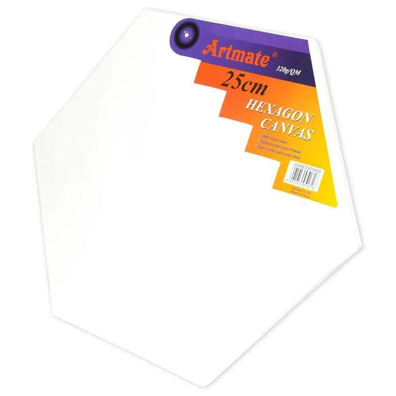 Artmate Hexagon shape Canvases, 25cm Size - JIGNE5301H25