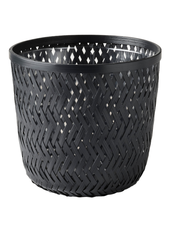 Plant pot, black, 15 cm