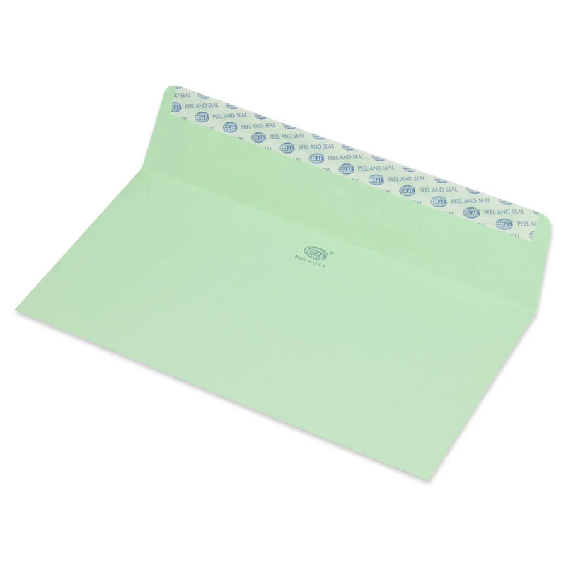 

Generic FIS Pack of 50 Pastel Color Envelopes, 80 GSM, Peel & Seal, Size 110 X 220mm, Color Pastel Green