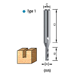 Makita ACC Straight Bit 12x12 D13459