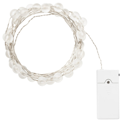 Led Lighting Chain With 40 Lights Indoor/Battery-Operated Silver-Colour