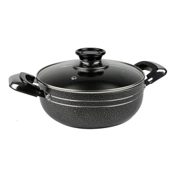 Kawashi Finest Quality Non-Stick Dutch Oven With Glass Lid 20Cm