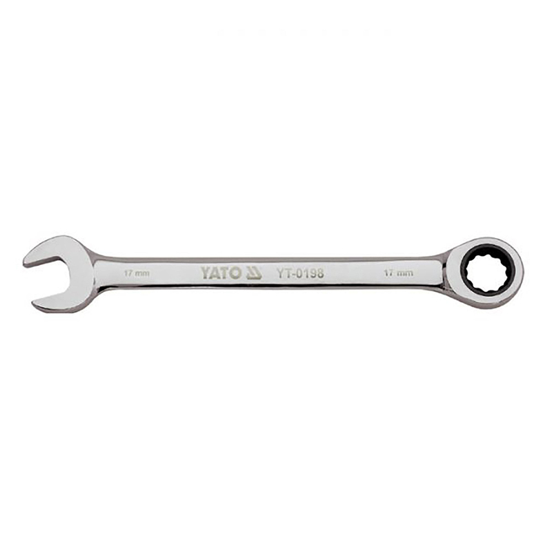 YATO Combination Ratchet Wrench 17mm W/Plastic Hanger YT-0198