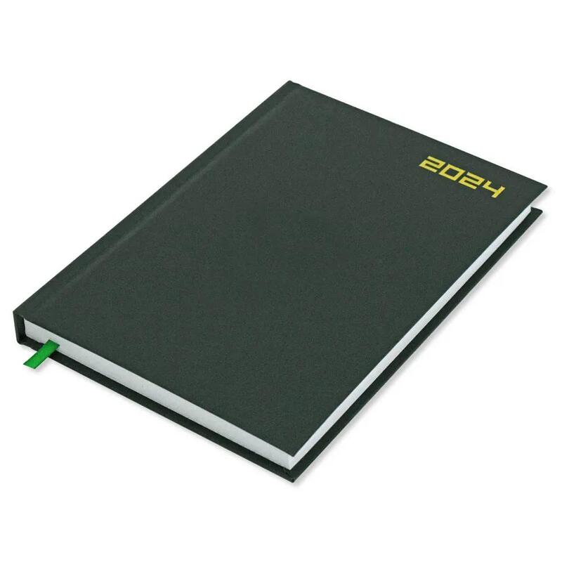 Fis 2024 A5 Diary,Vinyl, English  Hard Cover Green -FSDI21E24GR