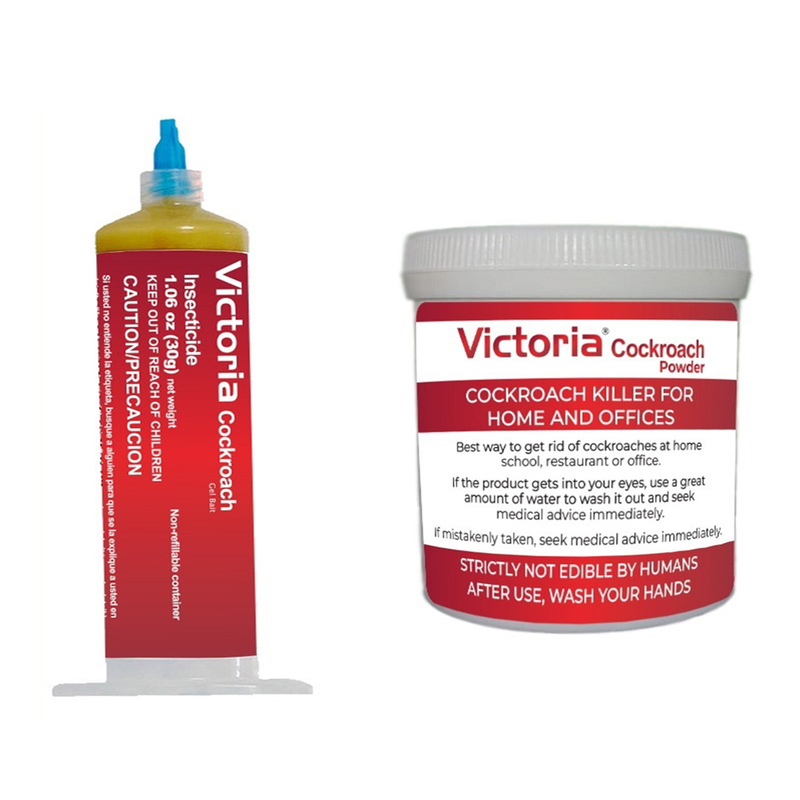 Victoria Cockroach Gel 30g  With Syringe Applicator & Cockroach Powder 100g