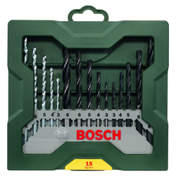 Bosch Power Tool Acc Set X-Line Assorted Drill Bits 15Pcs 2607019675