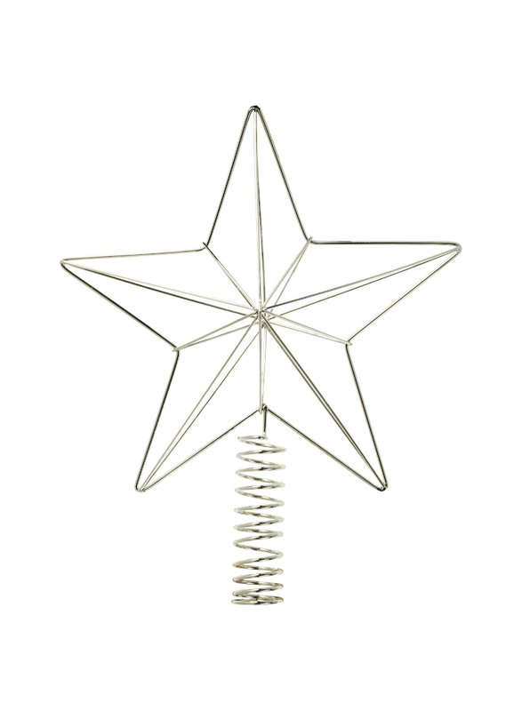 Top star, silver-colour, 25 cm