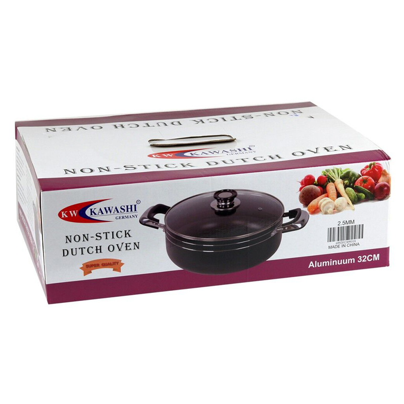 Kawashi'S Non-Stick Dutch Oven For Effortless Cooking Every Kitchen 32Cm