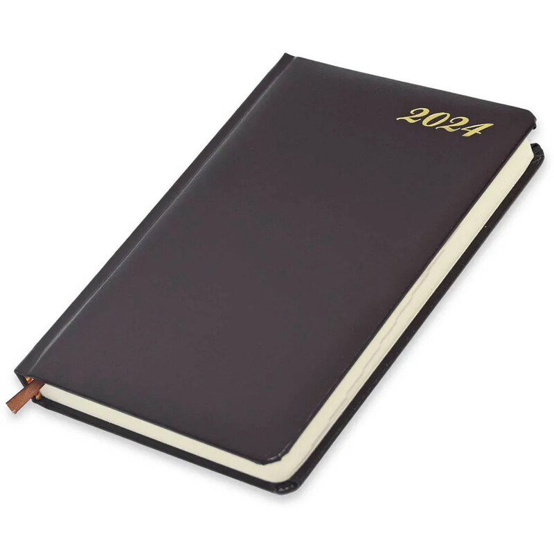 

Generic FIS 2024 International Golden A5 7-Languages Bonded Leather Diary Burgundy - FSDI136-7BG24BU