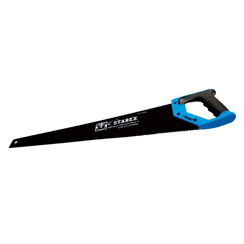 Starex Handsaw 24" Blue/Grey Plastic Handle Teflon Painted 2-side Grind