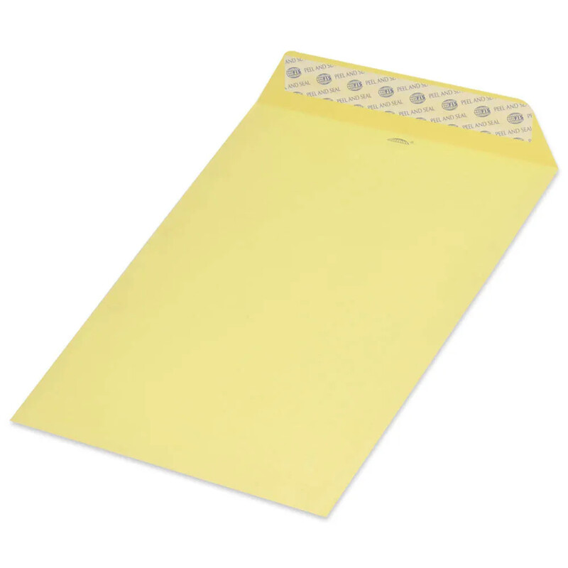 

Generic FIS Pack of 50 Pastel Color Envelopes, 80 GSM, Peel & Seal, Size C5(229 X 162mm) Color Yellow