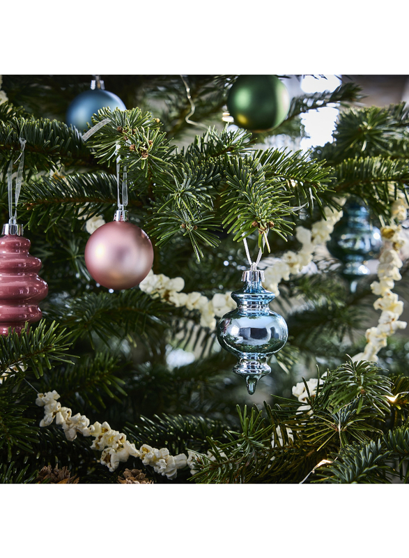 Tree ornament set of 32, bauble mixed shapes/mixed colours