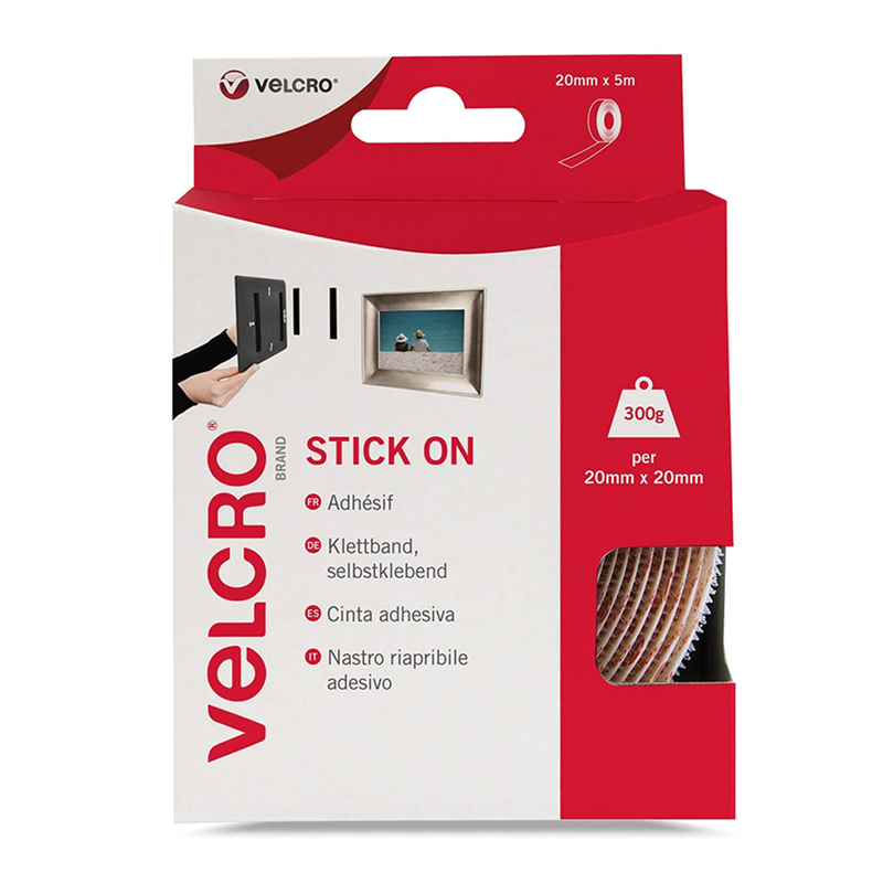 Velcro Tape 20mm x 5Mtrs White 60216 Velcro