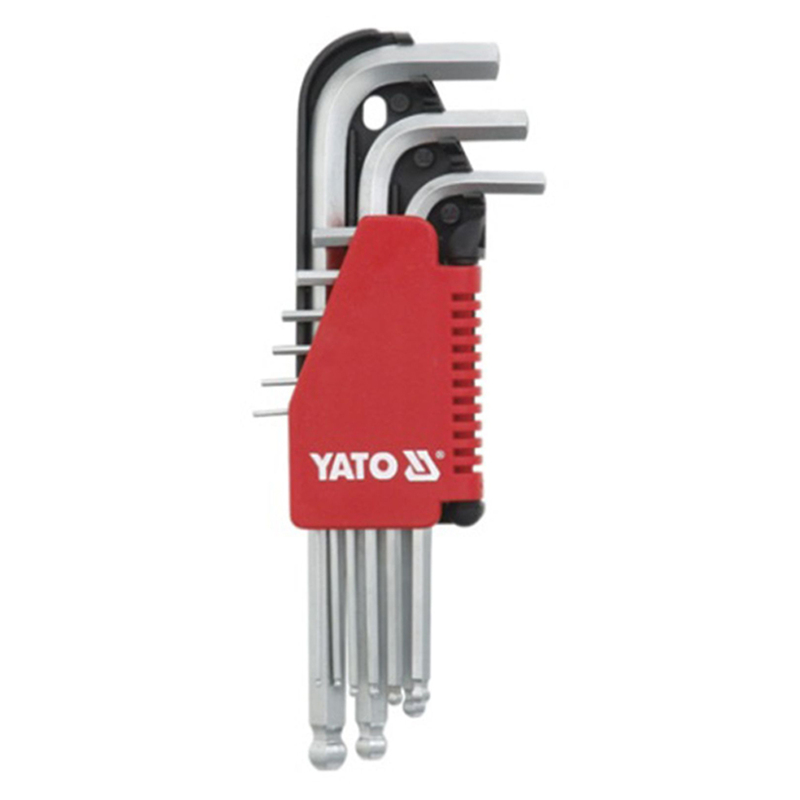 YATO Hex Key With Ball 9Pcs 1,5-10Mm Long Crv YT-0506