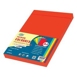 FIS A4 Premium Red Color Photocopy Paper, 250 Sheets, 80 gsm - FSPWPA4250RE