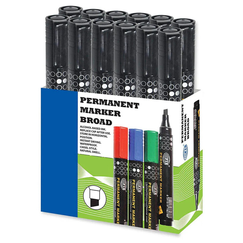 

Generic Fis Fis Permanent Markers - Broad 12 Pieces (black) - FSMKPB04BK