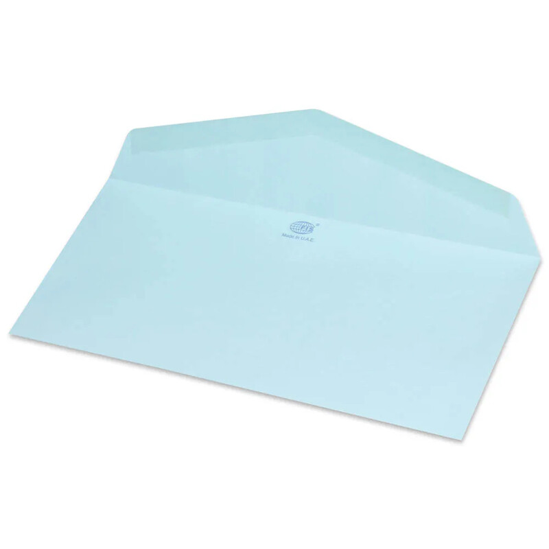 

Generic FIS Pack of 50 Pastel Color Envelopes, 80 GSM, Size 4 X 9 Inch, Glued, Color Blue