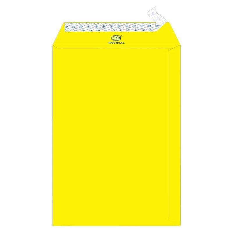 

Generic FIS Color Envelopes Peel & Seal, Neon Colors, Pack of 50 Pcs. Lemon Color, 10 x 7 Inch, 80 GSM - FSEC8033PBLE50