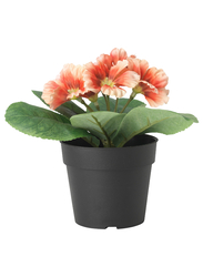 Artificial potted plant, in/outdoor/primula orange, 9 cm