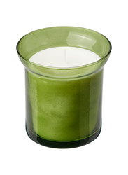 Scented candle in glass, Fresh grass/light green, 50 hr