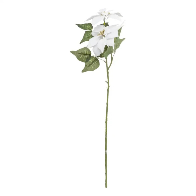 

Generic Christmas Atmosphera White Poinsettia Branch (24 x 13 x 78 cm)