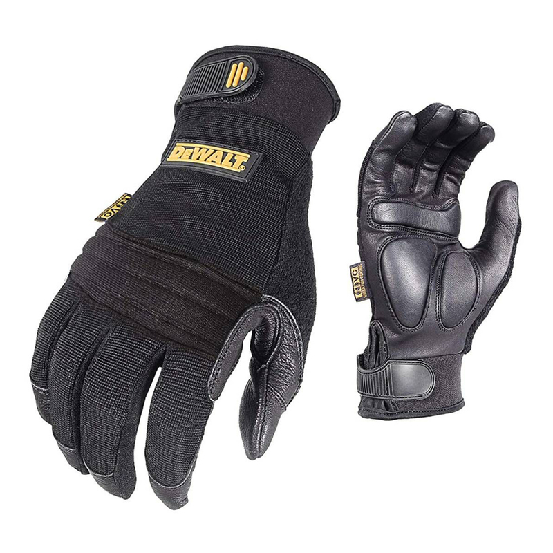 Safety Work Gloves Vibration Absorption Leather Tough Tanned DPG250L Dewalt