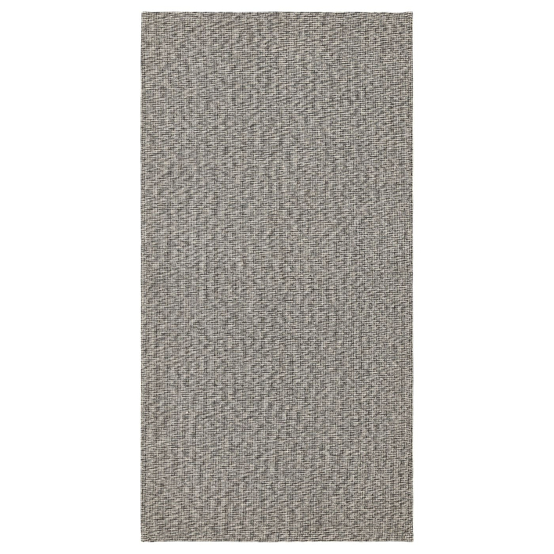 Rug Flatwoven Black/Natural 80X150cm