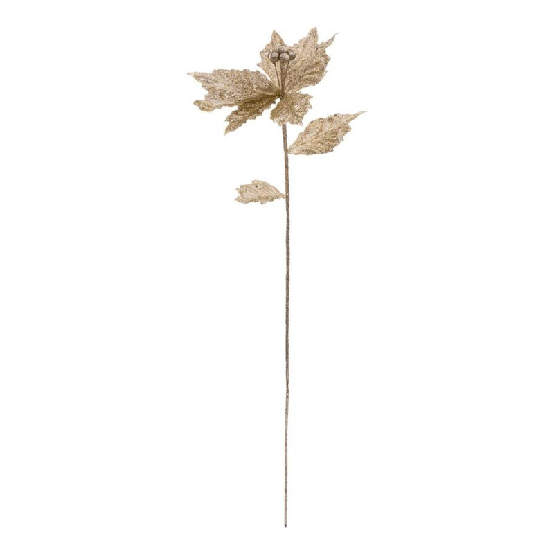 

Generic Christmas Atmosphera Winter Manor Polyethylene Glitter Poinsettia Branch (25 x 25 x 75 cm)