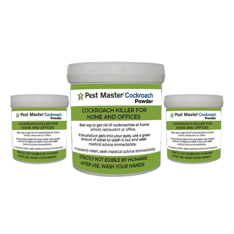 Pest Master Pack Of 3 Roach Insect Pest Control Powder Indoor & Outdoor Use 100g