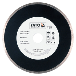 Yato Diamond Blade Continous Rim 180x2.2x25.4mm YT-6016