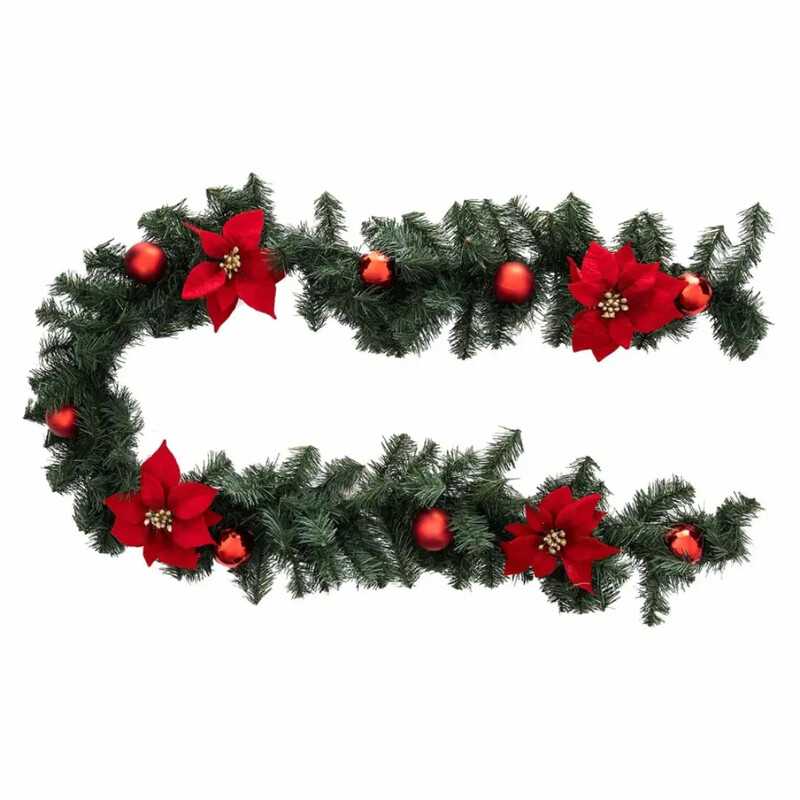 

Generic Christmas Atmosphera Poinsettia Garland (25 x 200 cm)