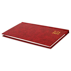 FIS 2024  Slim Arabic English Diary Vinyl Hard Cover Maroon -FSDI51AE24MR