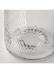 Vase, clear glass/patterned, 26 cm