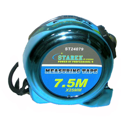 Starex Measuring Tape 7.5mx25mm Blue Oxide/Grey Inch/Cms Yellow Blade