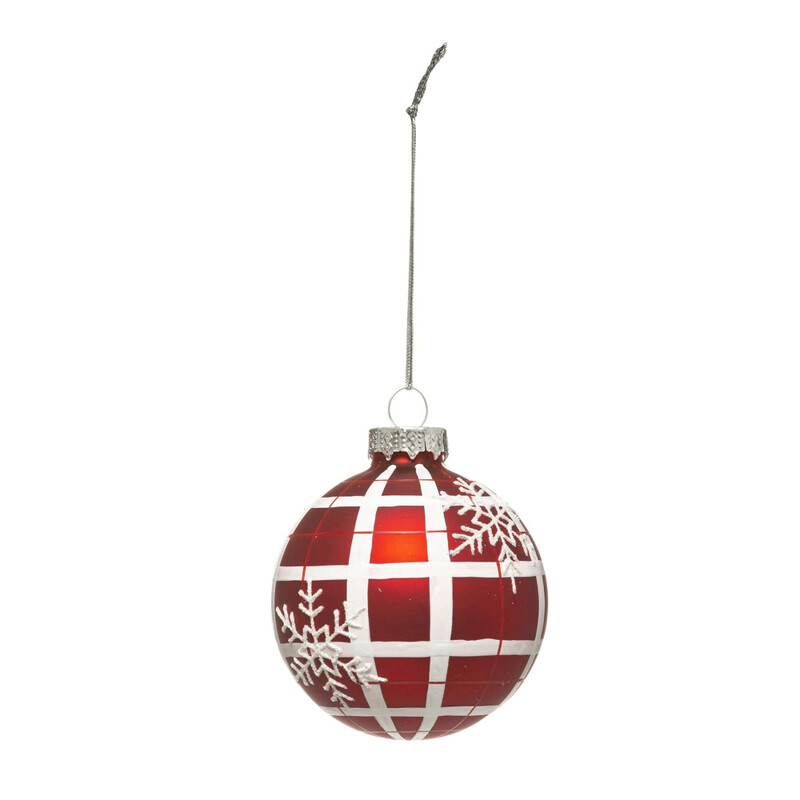 

Generic Christmas Atmosphera Snowflake W/Checkered Pattern Bauble (7.8 cm)