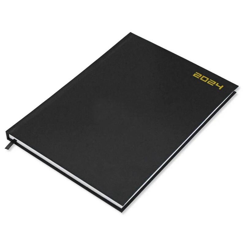 FIS A4 Diary 2024 English (Saturday & Sunday Combined) Black - FSDI47E24BK