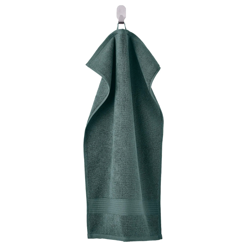 FREDRIKSJON Hand towel, grey-turquoise, 40x70 cm