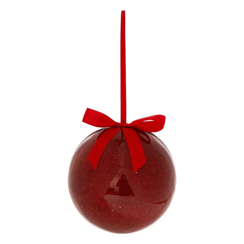 

Generic Christmas Atmosphera Paper Bauble with Glitter (15 cm, Red)