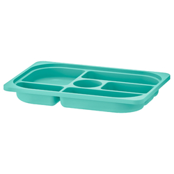 Storage Tray With Compartments Turquoise 42X30X5cm