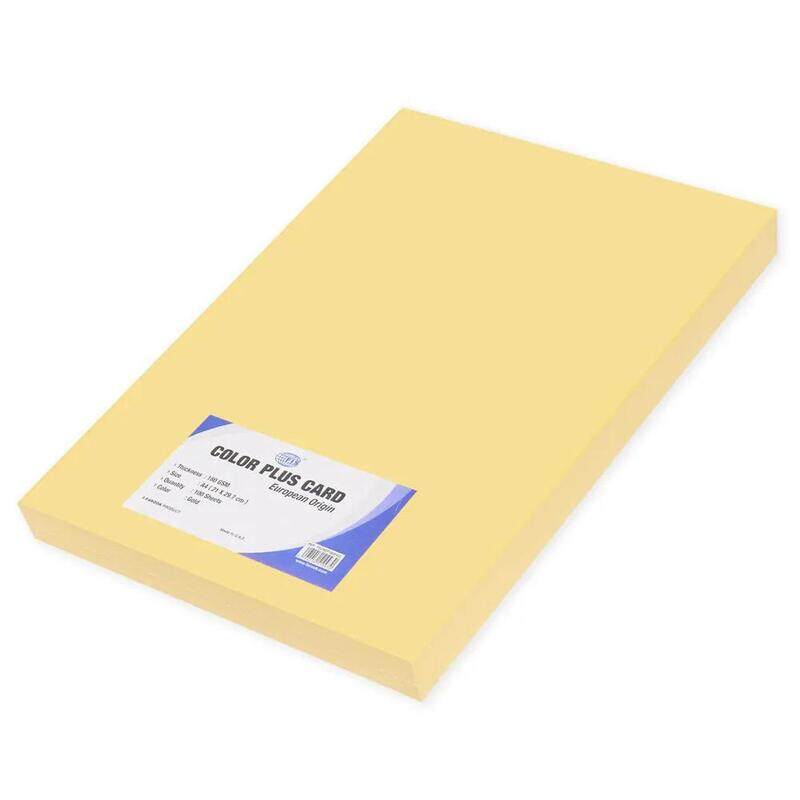 

Generic FIS Color Plus Card 180 GSM, Size A4 (21 x 29.7 cm) Gold -FSCHCP180A4GL