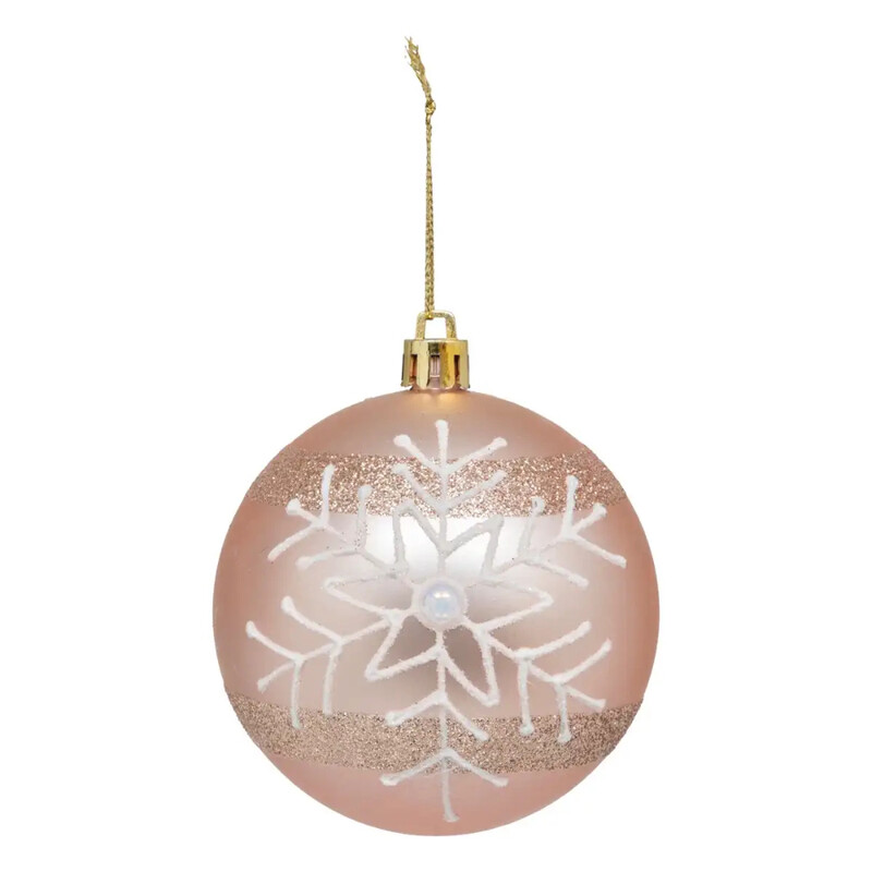 

Generic Christmas Atmosphera Plastic Snowflake Bauble (8 cm, Pink)