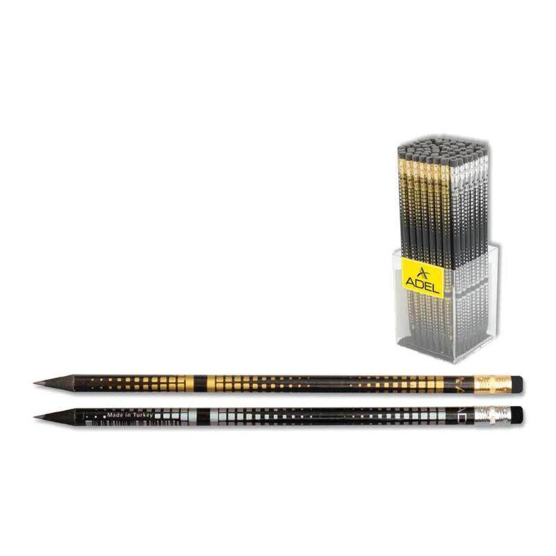 Adel Blacklead Pencils, Net Gold & Silver Colors, Pack of 72 Pcs - ALPE2031156004