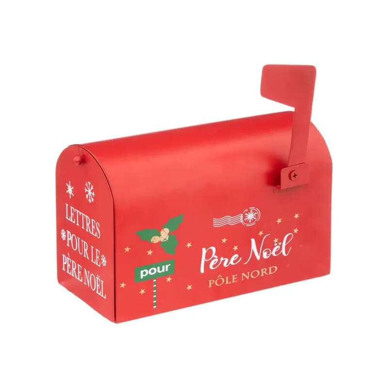 

Generic Christmas Atmosphera Red Stand Metal Mailbox (20 cm, Red)