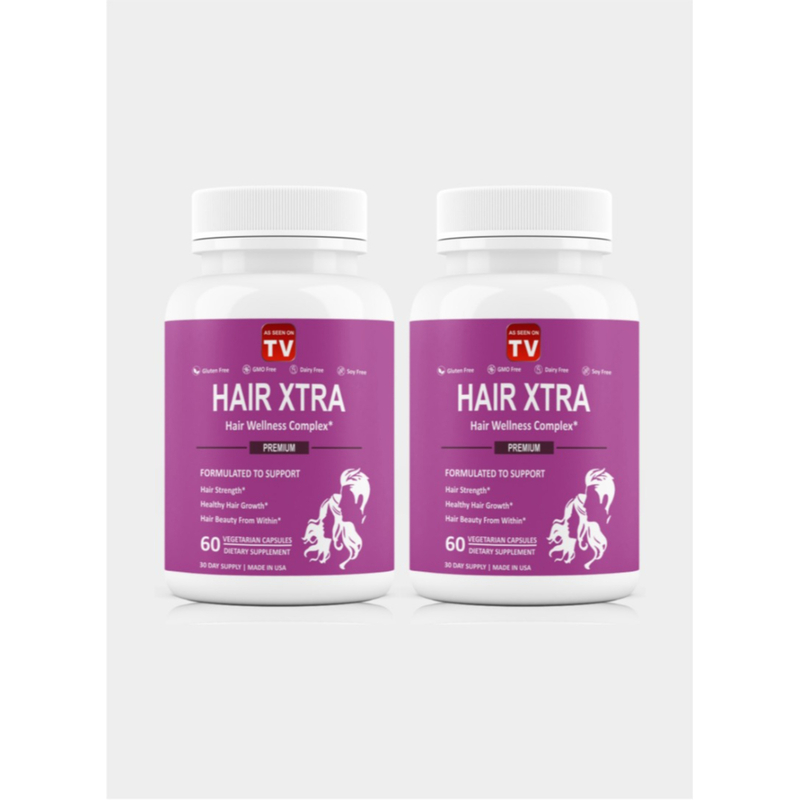 

AS SEEN ON TV Hair Xtra Advanced Hair Growth Vitamins 60 veggies Pack of 2