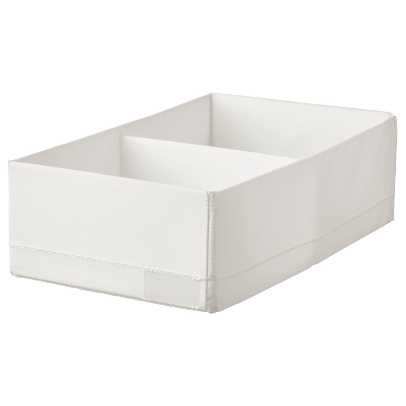 Box With Compartments White 20X34X10cm