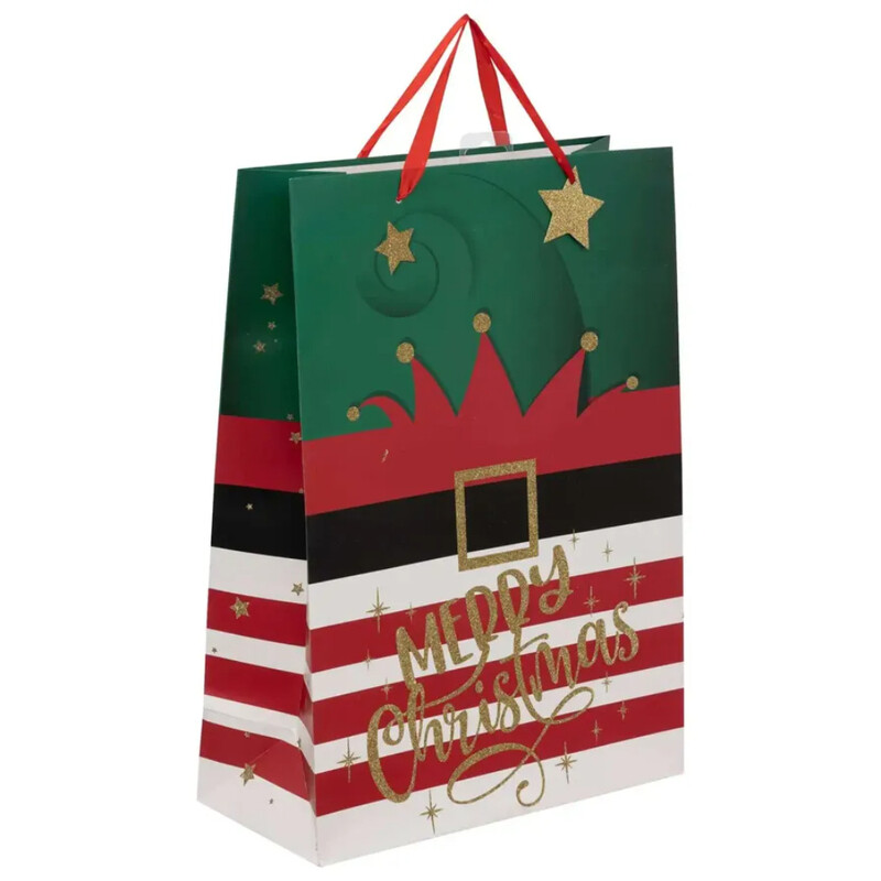 

Generic Christmas Atmosphera Festive Elf Gift Bag (33.1 x 15 x 46 cm)