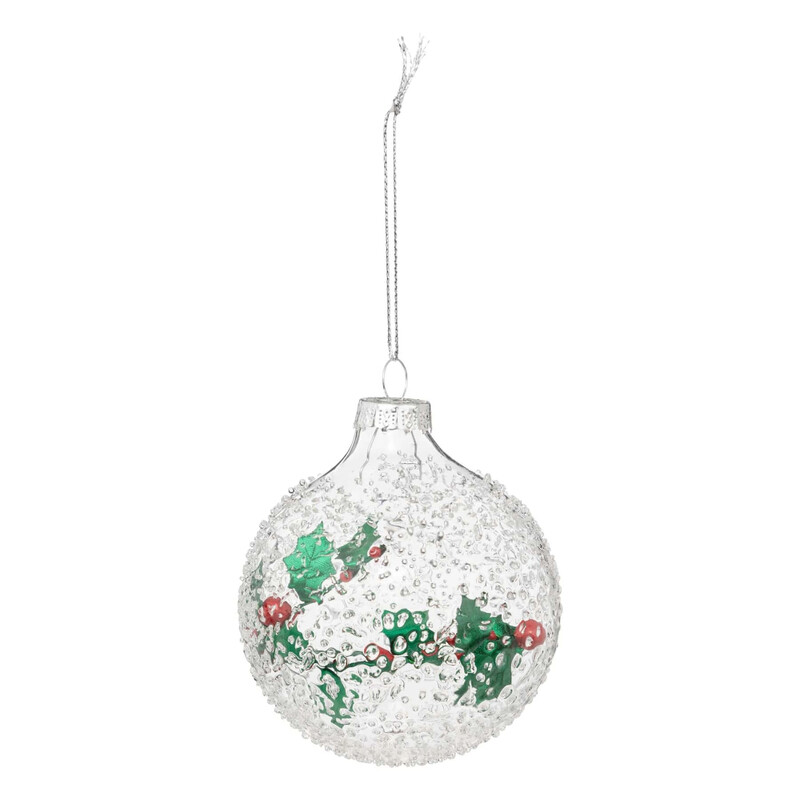 

Generic Christmas Atmosphera Holly Leaves Bauble (8 cm)